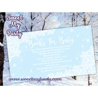 Winter Wonderland Baby Shower blue books for baby tickets,(blue 5)